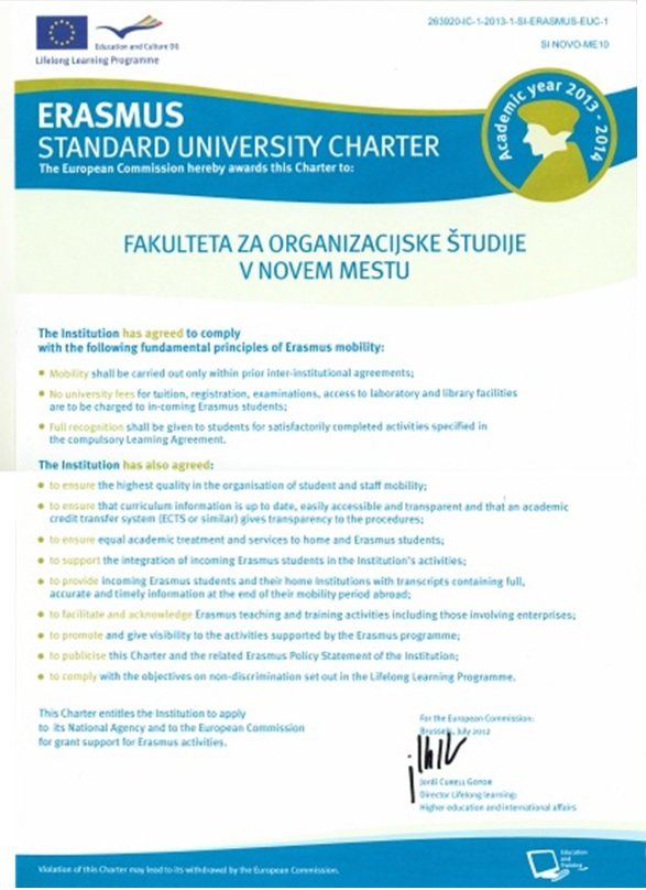FOŠ z ERASMUS certifikatom